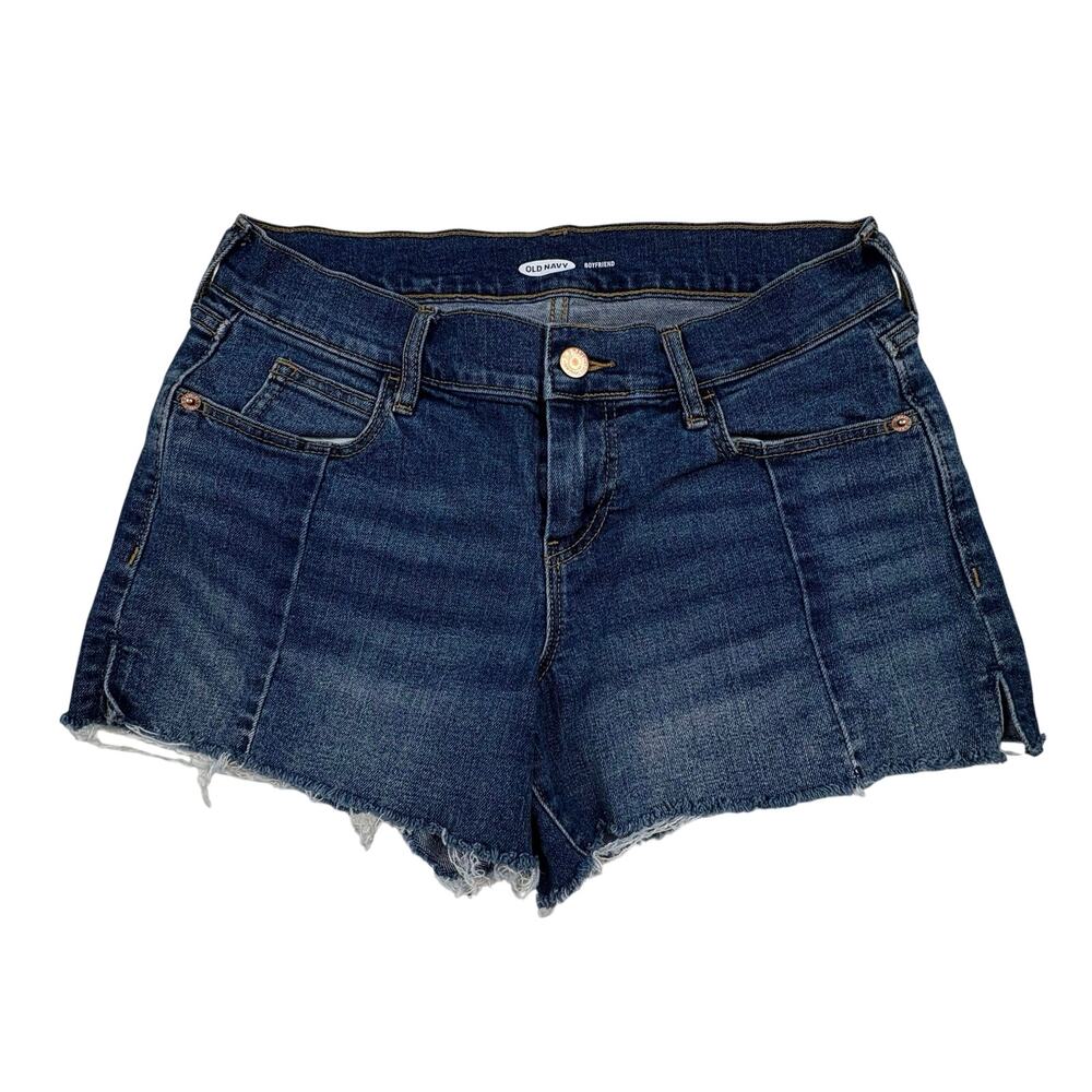 Old Navy Boyfriend Shorts Women's 2 Blue Distressed Booty Shorts Festival Grunge